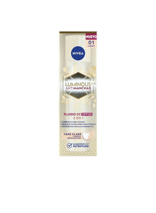 Nivea Luminous 630º Anti Stain CC Fluid SPF30 Clear Tone 40ml