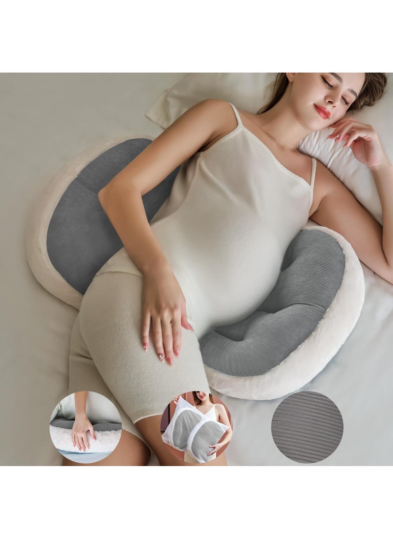 Y&D Pregnant Women's Pillow For Waist Protection Side Lying Pillow Abdominal Support Sleeping During Pregnancy U-Shaped Backrest Pillow Adjustable Removable And Washable With A Laundry Bag  - Image 1