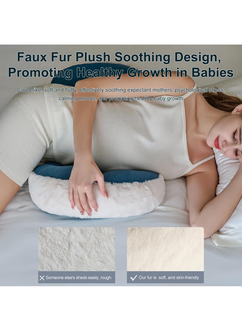 Y&D Pregnant Women's Pillow For Waist Protection Side Lying Pillow Abdominal Support Sleeping During Pregnancy U-Shaped Backrest Pillow Adjustable Removable And Washable With A Laundry Bag  - Image 2