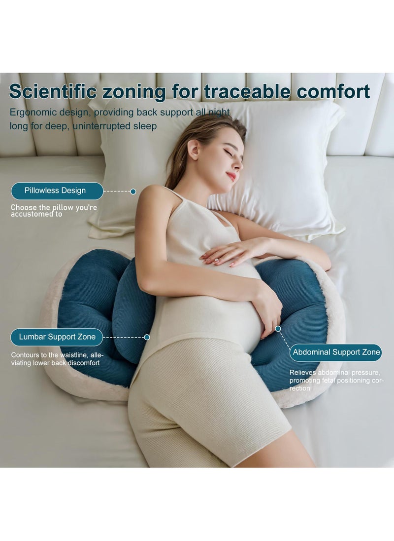 Y&D Pregnant Women's Pillow For Waist Protection Side Lying Pillow Abdominal Support Sleeping During Pregnancy U-Shaped Backrest Pillow Adjustable Removable And Washable With A Laundry Bag  - Image 3