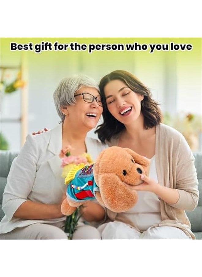 Arabest Fidget Blanket for Adults with Dementia Helps Reduce Memory Loss and Alzheimer's Therapy - Hand Busy Exercise with Fidget Dog Blanket  - Image 3