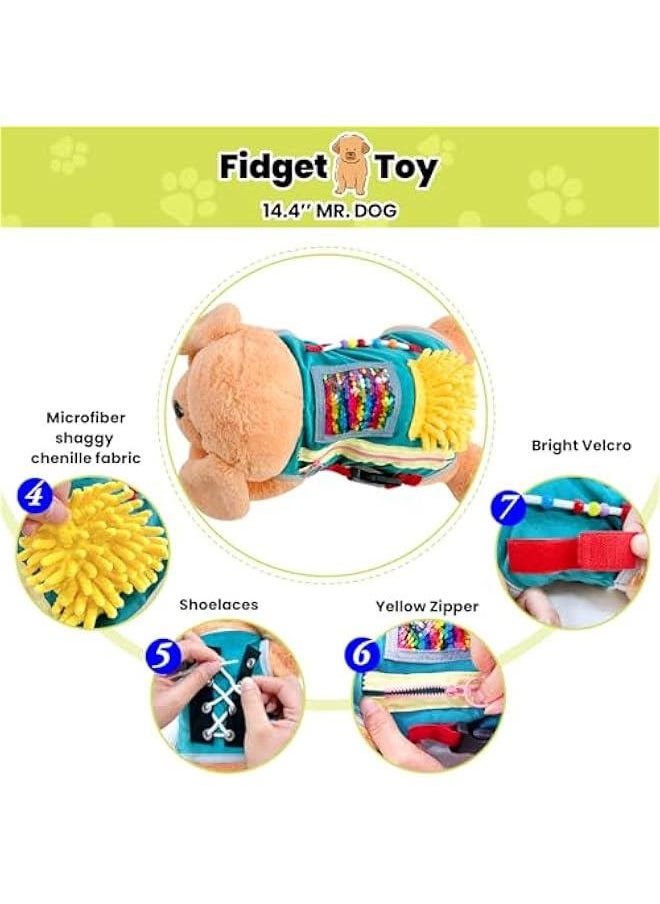 Arabest Fidget Blanket for Adults with Dementia Helps Reduce Memory Loss and Alzheimer's Therapy - Hand Busy Exercise with Fidget Dog Blanket  - Image 4