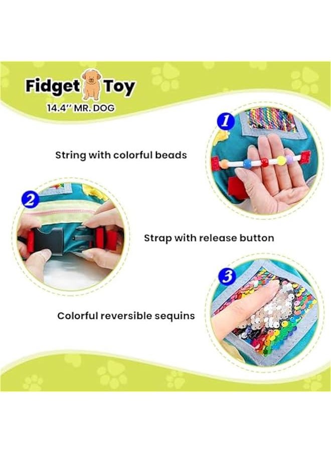 Arabest Fidget Blanket for Adults with Dementia Helps Reduce Memory Loss and Alzheimer's Therapy - Hand Busy Exercise with Fidget Dog Blanket  - Image 5
