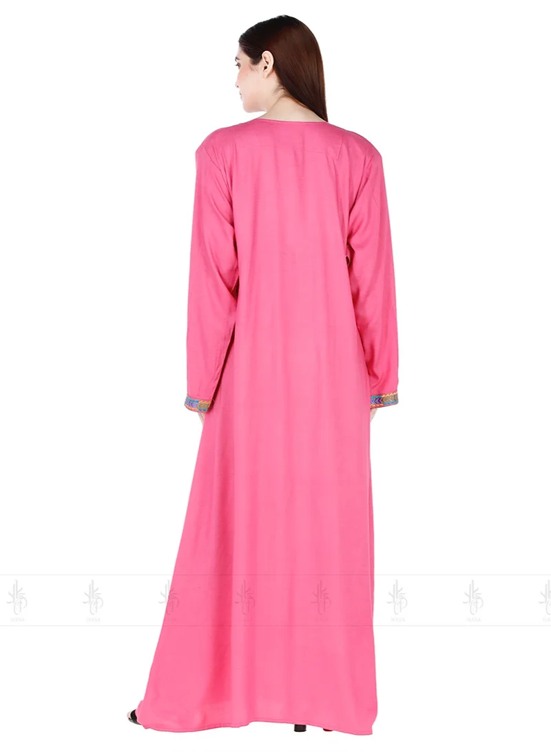 اكسا جلابية IK5046 وردي