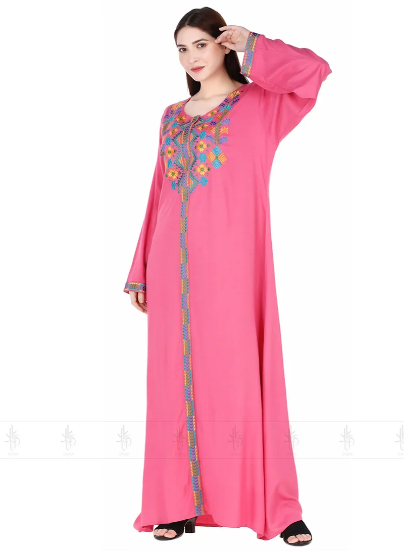 اكسا جلابية IK5046 وردي