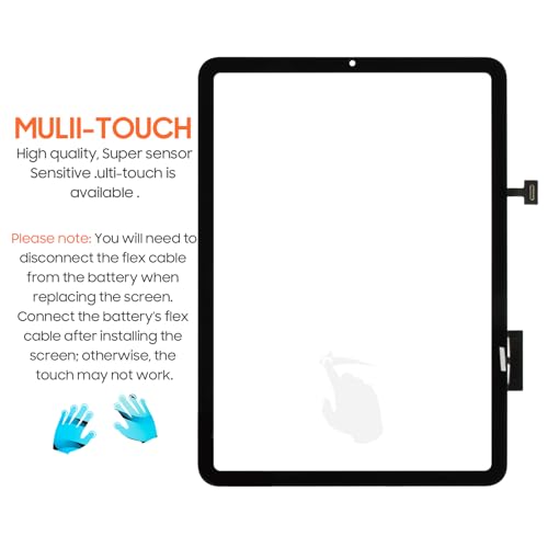THIRDPOLE for iPad Air 4 Touch Screen Replacement,for iPad Air 2020 4th Gen A2316 A2324 A2072 A2325 10.9“ Touch Screen Panel Digitizer Screen Replacement Full Assembly Repair Kits - Image 5
