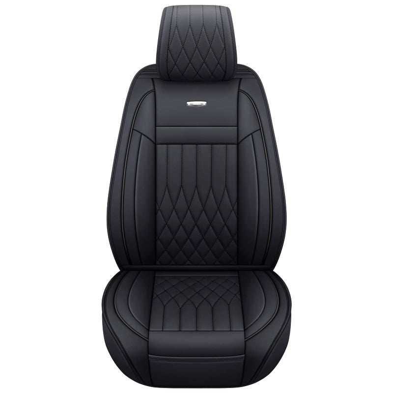 Aierxuan Customized for Chevrolet Chevy Silverado GMC Sierra Car Seat Covers Front Pair with Waterproof Faux Leather 20072025 1500 2500HD 3500HD Crew Double Extended Cab Pickup Truck Black