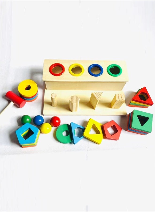 BAYBEE Baybee 2 in 1 Hammering - Pounding Toys Geometric Shapes Stacking and Sorting Toys - Pre School Learning - Educational Toys for Children/Kids 2 3 4 5 Years and Up  - Image 2