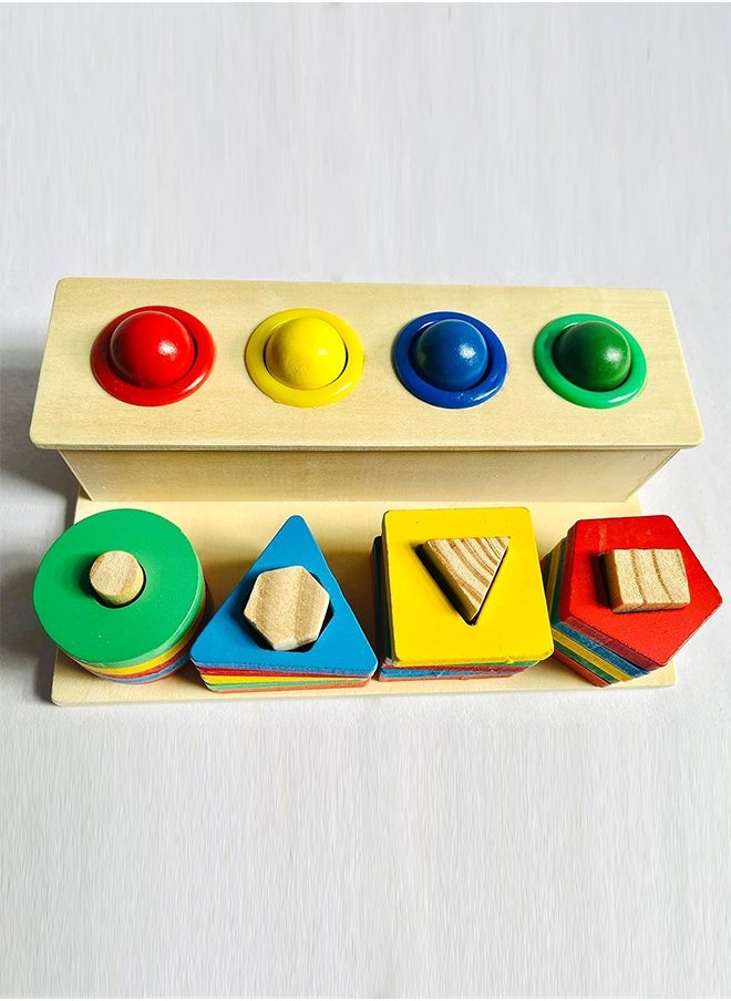 BAYBEE Baybee 2 in 1 Hammering - Pounding Toys Geometric Shapes Stacking and Sorting Toys - Pre School Learning - Educational Toys for Children/Kids 2 3 4 5 Years and Up  - Image 3