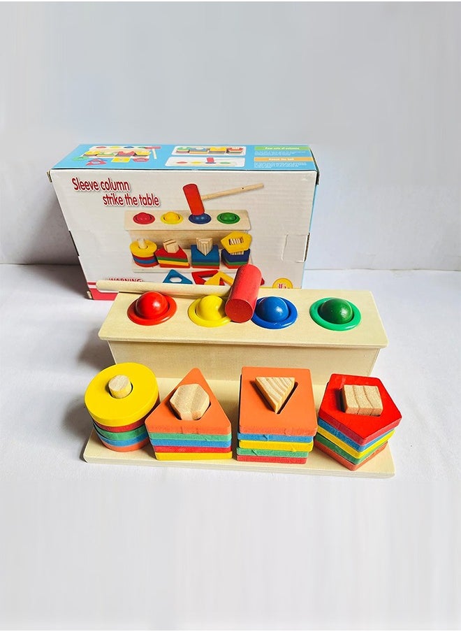 BAYBEE Baybee 2 in 1 Hammering - Pounding Toys Geometric Shapes Stacking and Sorting Toys - Pre School Learning - Educational Toys for Children/Kids 2 3 4 5 Years and Up  - Image 5