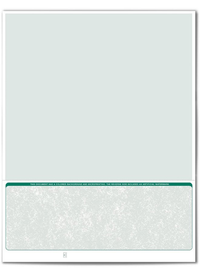 VersaCheck Valuechex 500 Blank Business Voucher Checks Green Classic 500 Sheets Form 1002 Check On Bottom 