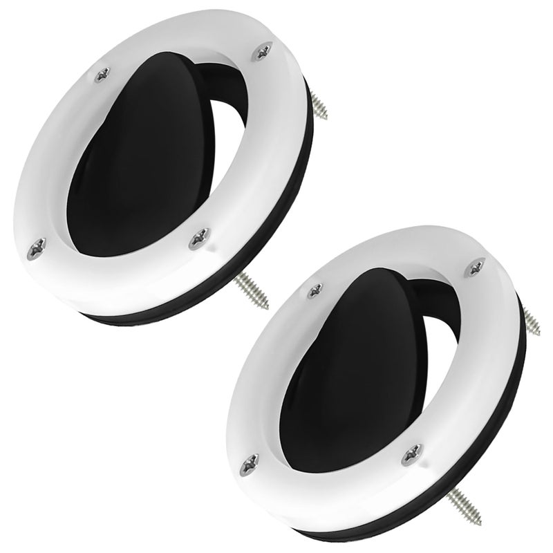 ulapithi 38763 Boat SelfBailing Cockpit Mounted Scupper Valve Kit 278 inch Rubber Flapper Valve and Gasket Boat Scupper Flapper Self Bailing Valve Flush Mount Scupper Adapter with Retainer Ring and Screws - Image 2