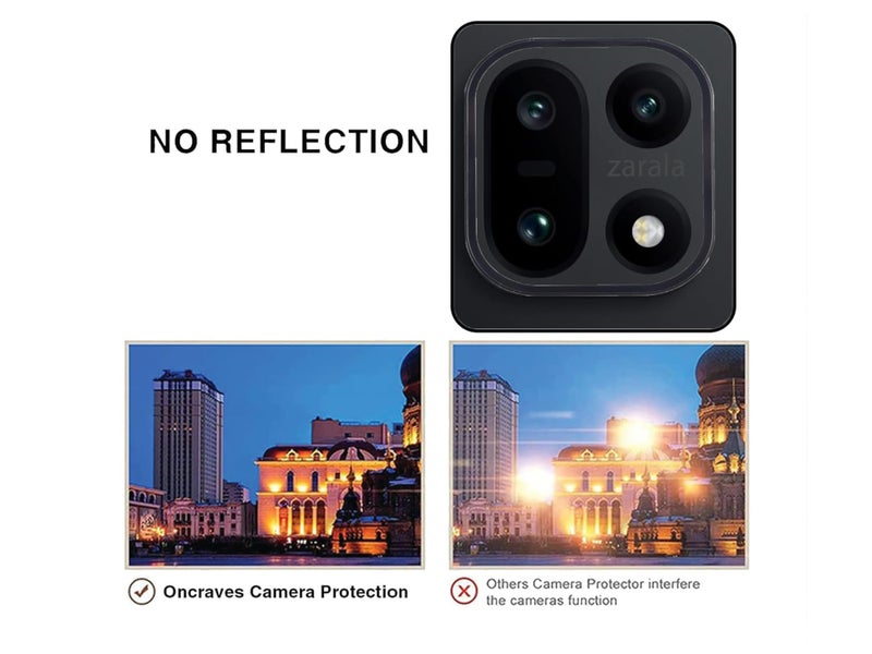 ZARALA Camera Lens Frame Glass Compatible with OnePlus 15R Tempered Glass Aluminum Alloy Frame Individual Camera Lens Protector Cover Silver - Image 4