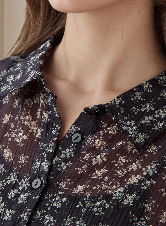 Splash FAV Regular Fit Viscose Floral Print Shirt with Collar - Image 5