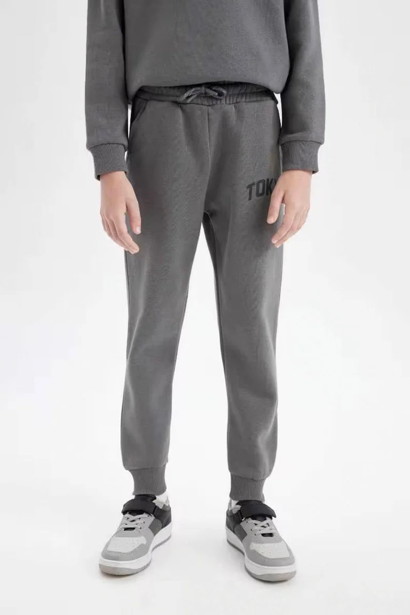 DeFacto Boy Printed Elastic Waist Leg Pocket Jogger School Sweatpants D1647A824AU