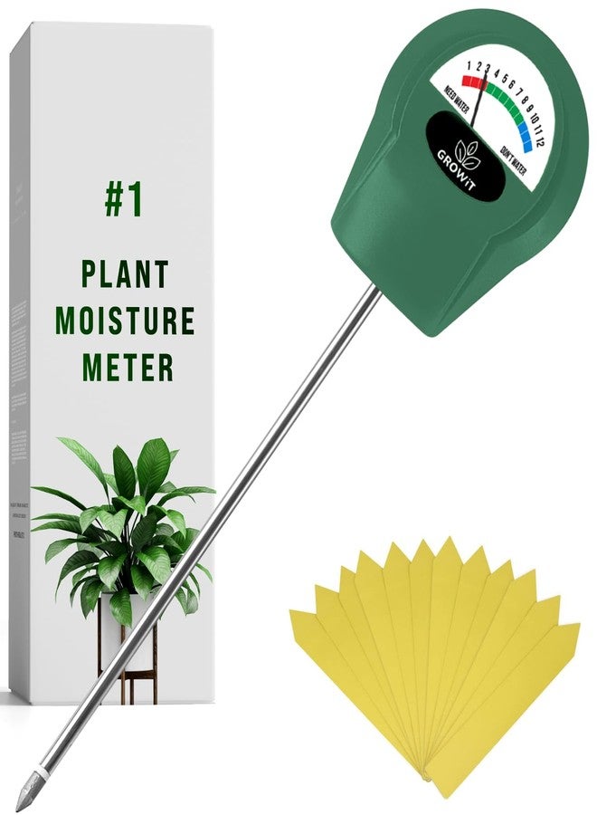 Craft911 GROWIT Soil Water Monitor for Plants - Soil Moisture Meter | Hydrometer for Plants | Plant Moisture Meter Houseplants | Water Tester for Plants | Farming Indoor and Outdoor Plants- Hunter Green - Image 1