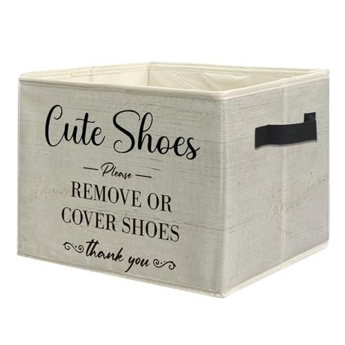 uinwk Shoe Cover Storage Bins Indoor Shoe Cover Reusable Collapsible Storage Box Real Estate Agent Supplies Disposable Shoe Cover Dispenser Box for Open House Foldable Storage Bin - Image 1
