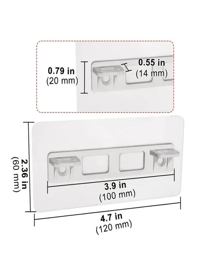 2pcs Heavy Duty No Drill Shelf Supports Self Adhesive Mounting Pegs Damage Free Installation - Image 4