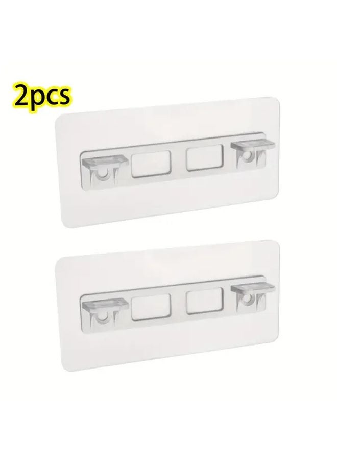2pcs Heavy Duty No Drill Shelf Supports Self Adhesive Mounting Pegs Damage Free Installation - Image 2