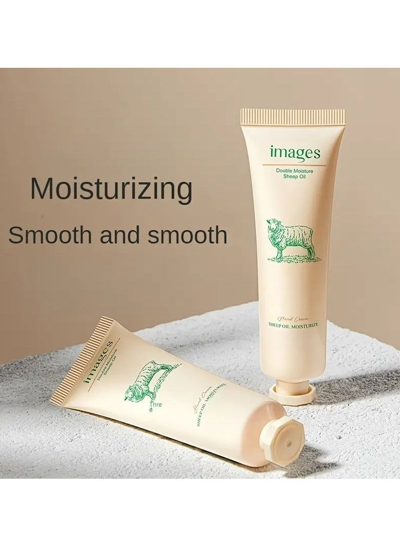 images 1pc Travel Size Sheep Oil Moisturizing Hand Cream - Hydrating, Nourishing, Non-Greasy Formula for Silky Smooth Hands - Soothes and Repairs Dry, Cracked Skin, 30g Essential Hand Care for Soft, Supple Hands - Image 2