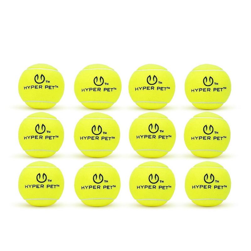 Hyper Pet Dog Tennis Balls - 12 Pack 2.5" for Exercise and Fetch; Interactive Toys; Great for Small Breeds - Image 1