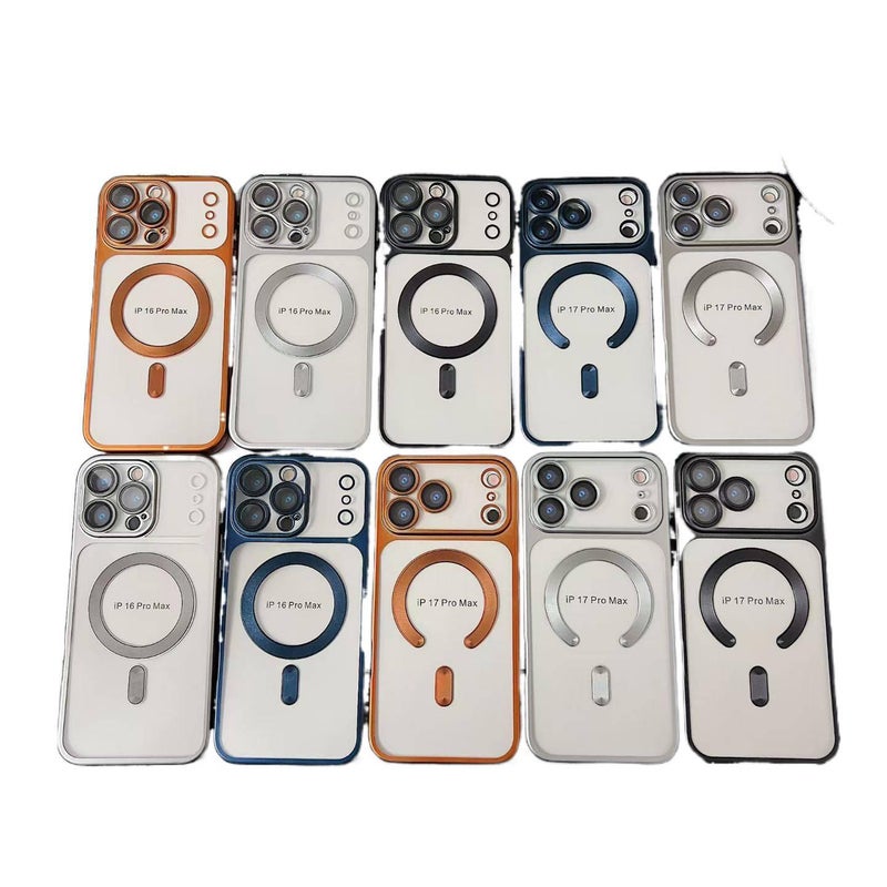 MS غطاء واقي بTPU لـ iPhone 17 / 17 Air / 17 Pro / 17 Pro Max مع حماية من السقوط ومقاوم لبصمات الأصابع مع مقاوم للصدمات مع مغناطيس قوي مع طلاء كهربائي غير لامع باللون أسود مغناطيسي م. - Image 3