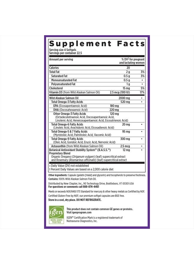 Wholemega for Moms Fish Oil Supplement - Prenatal DHA with Omega-3 + Vitamin D3 for Prenatal & Postnatal Support - 90 ct, 500mg Softgels