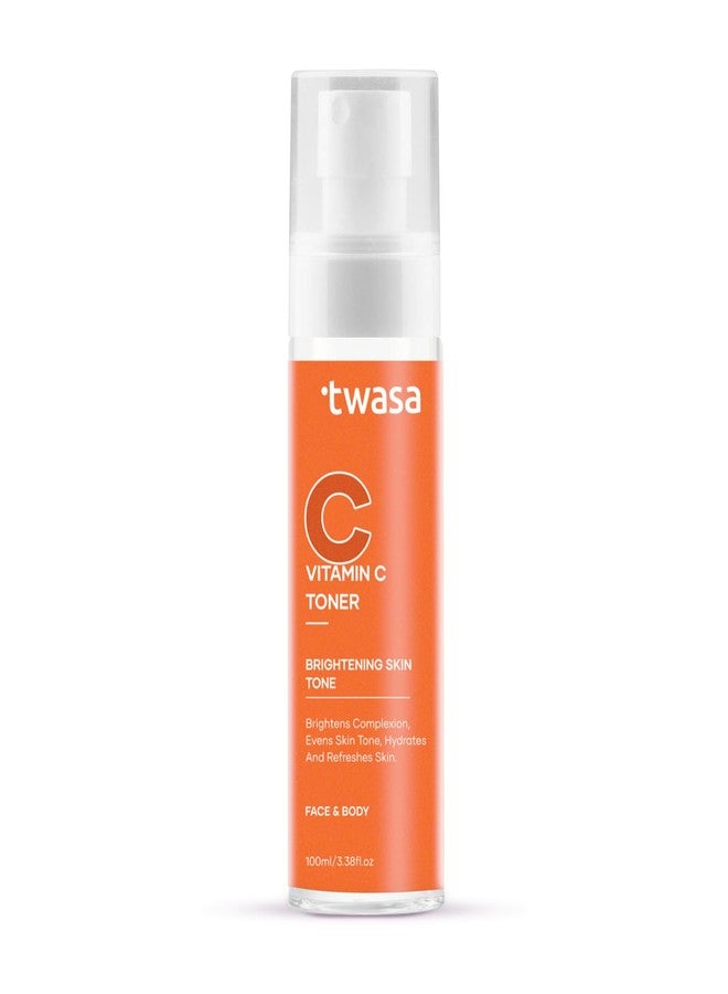Twasa Vitamin C Face Toner for Glowing Skin, Pore Tightening & Hydration With Aloe Vera & Orange Peel | Alcohol-Free Toner for Men & Women | Suitable for Oily, Acne-Prone & Combination Skin | 100ml - Image 1