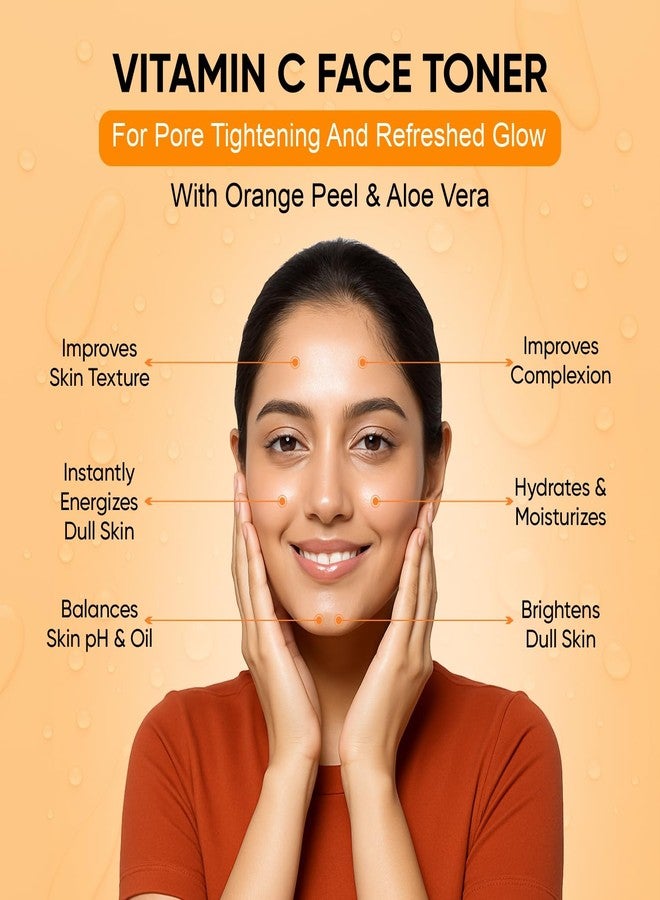 Twasa Vitamin C Face Toner for Glowing Skin, Pore Tightening & Hydration With Aloe Vera & Orange Peel | Alcohol-Free Toner for Men & Women | Suitable for Oily, Acne-Prone & Combination Skin | 100ml - Image 3