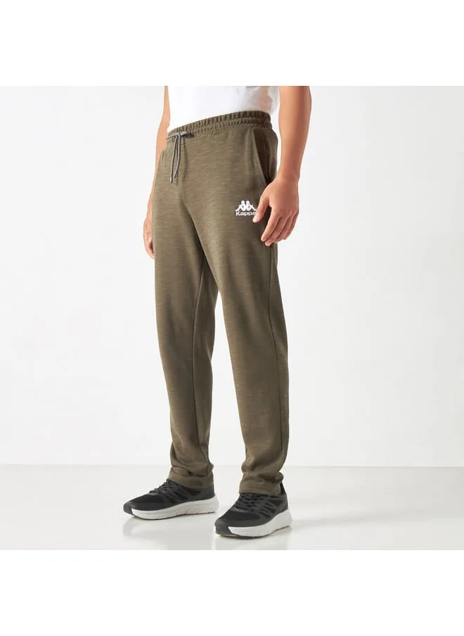 Kappa Kappa Logo Detail Track Pants with Drawstring Closure