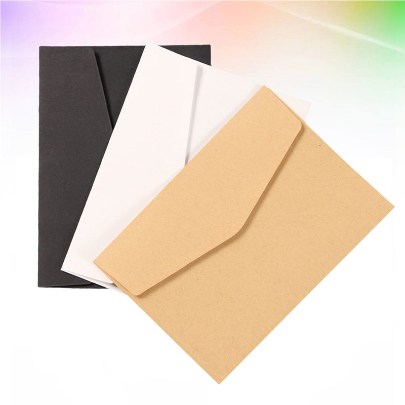 24pcs Kraft Paper European Style Vintage Business Envelope Postcard Envelopes (Black, White and Beige Color) - Image 1