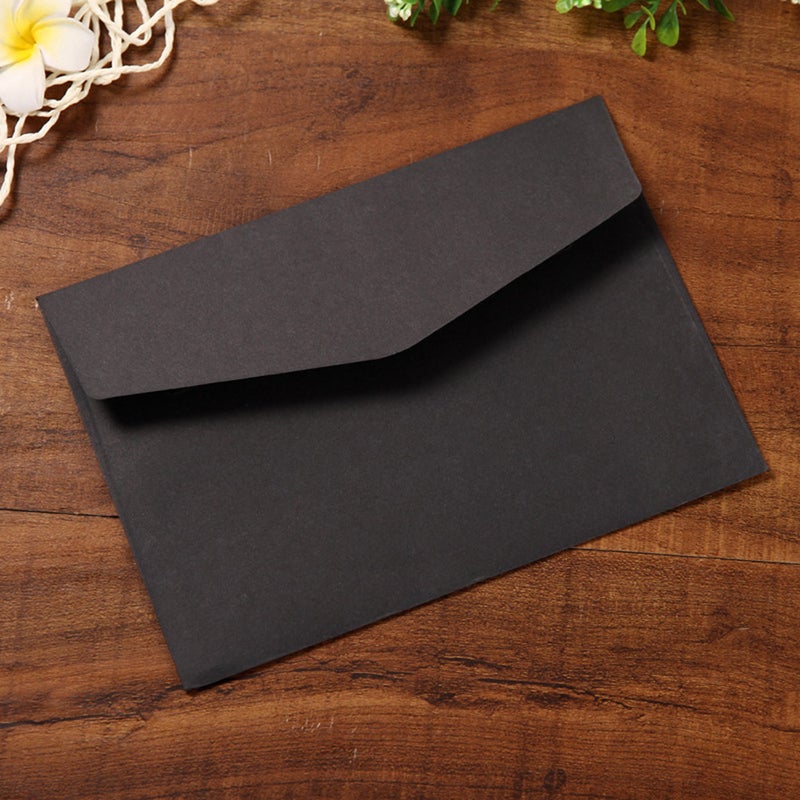 24pcs Kraft Paper European Style Vintage Business Envelope Postcard Envelopes (Black, White and Beige Color) - Image 2