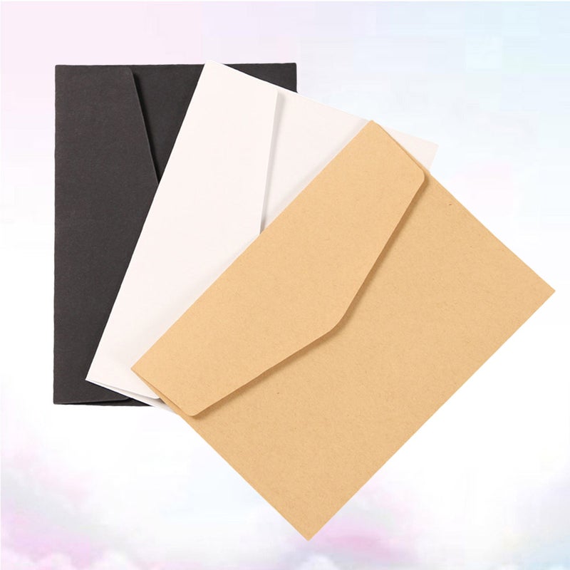 24pcs Kraft Paper European Style Vintage Business Envelope Postcard Envelopes (Black, White and Beige Color) - Image 3