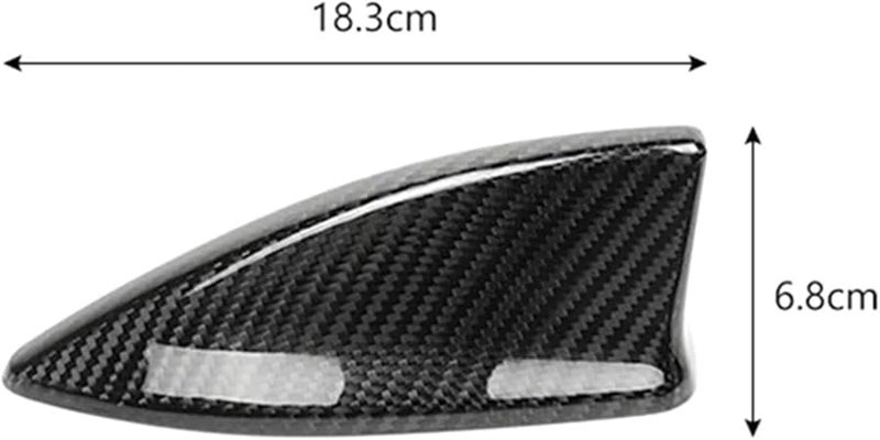 Black Car Antenna Shark Fin Cover Trim Sticker For 10th Generation Civic Hatchback - Image 3