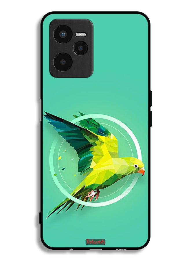 Tolwak Realme C35 Protective Case Cover Parrot Abstract Art - Image 2