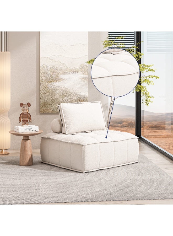 Castlery Bedroom Single Floor Sofa- for Small Apartments with Detachable Backrest & High-Density Foam, Skin-friendly and Breathable for Living Room and Bedroom Furniture - Image 4