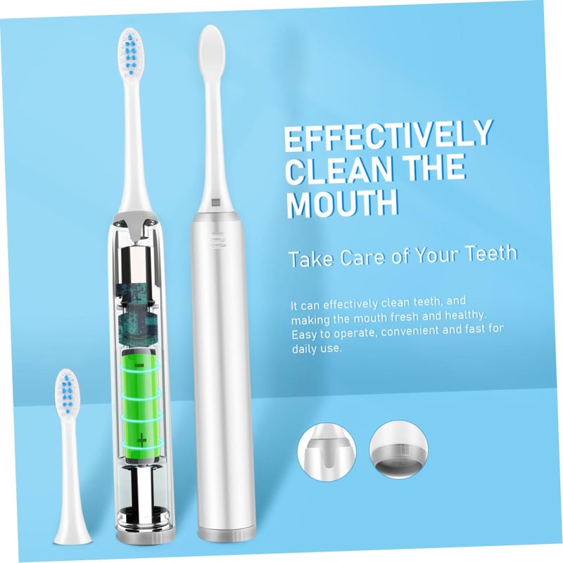 Electric Toothbrush for Adults with Soft Bristles Waterproof Non Rechargeable - Image 4