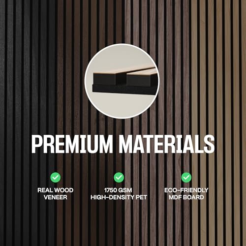 COREMINDED Samples-Pack Acoustic Slat Wall Panels - Soundproof Wood Paneling for Interior Decor - Image 2