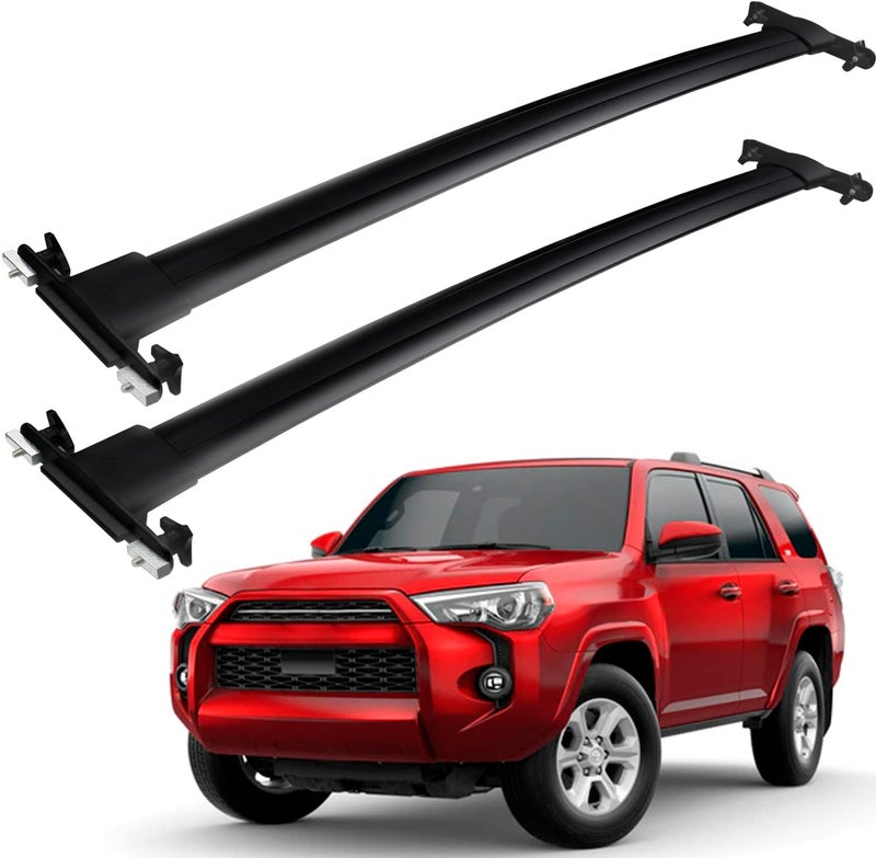 KINGGERI 220lbs Roof Rack Cross Bars Compatible with Toyota 4Runner 2010 2011 2012 2013 2014 2015 2016 2017 2018 2019 2020 2021 2022 2023 2024 Heavy Duty Aluminum Roof Rails Crossbars Black