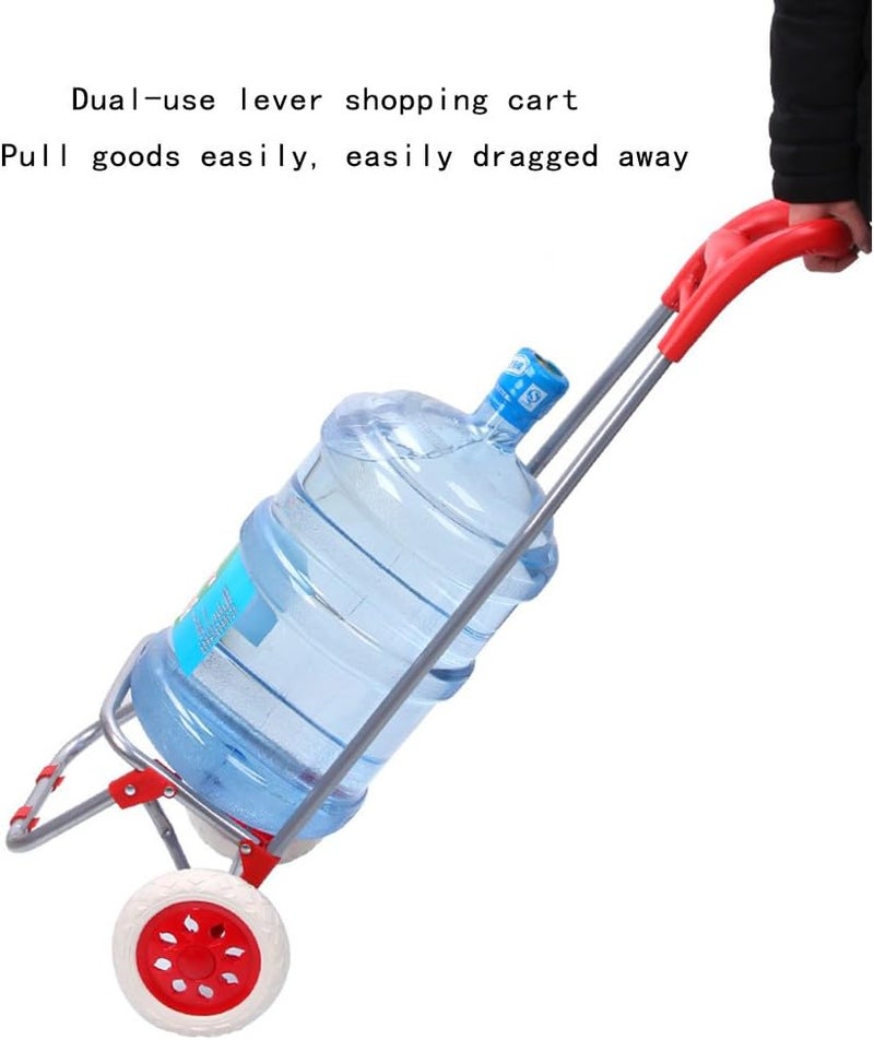 جليفار عربة تسوق محمولة - عربة بقالة قابلة للطي بعجلات - حقيبة خضراوات قابلة لإعادة الاستخدام، حقيبة سفر خفيفة الوزن قابلة للدحرجة، حامل أمتعة قابل للطي للاستخدام اليومي، صديقة للبيئة ومتينة - Image 2