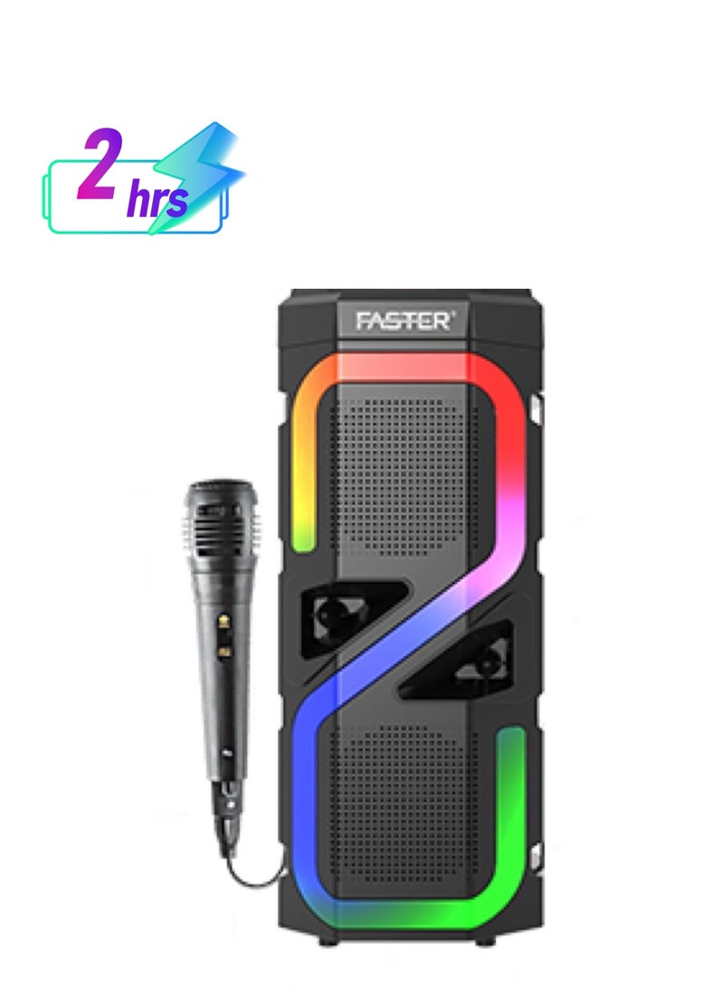 فاستر FASTER مكبر صوت لاسلكي قوي باس مع ميكروفون 20 واط  - Image 1