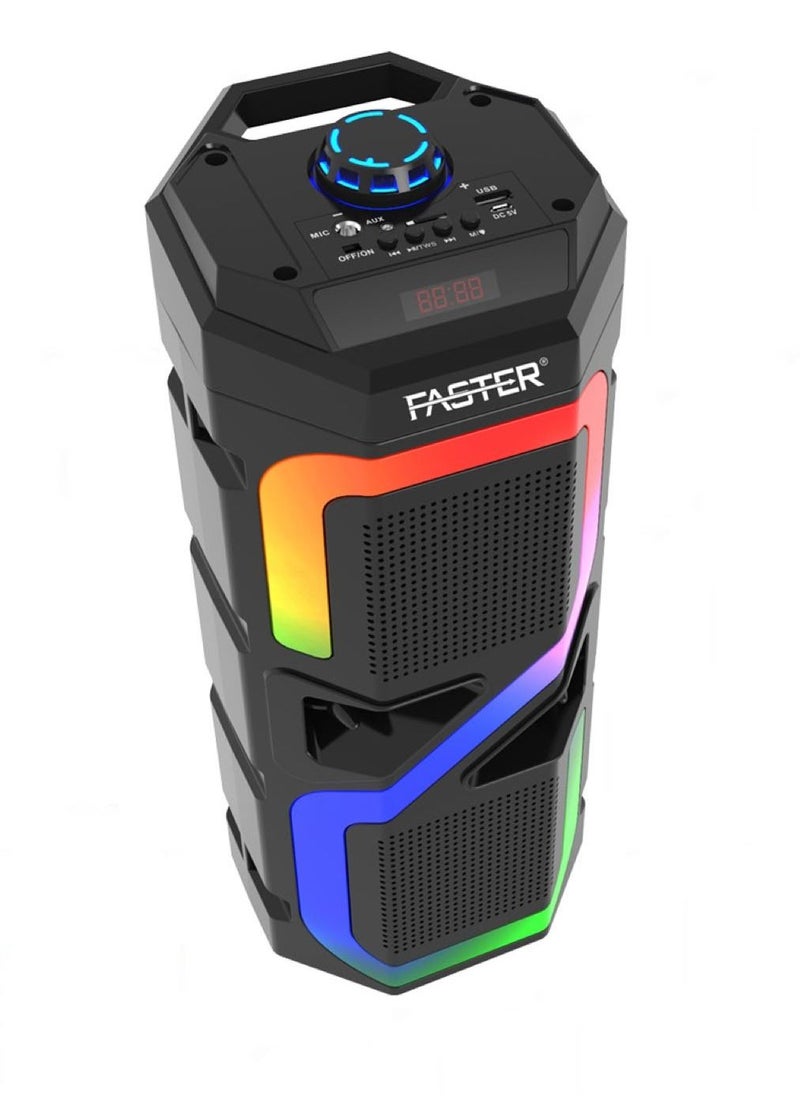 فاستر FASTER مكبر صوت لاسلكي قوي باس مع ميكروفون 20 واط  - Image 2