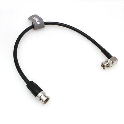SZRMCC 12G HD SDI Video Cable BNC to Right Angle BNC Male 4K 75 ohm LV-61S Coaxial Cable for ARRI RED Camera Monitor Blackmagic HyperDeck (Black,30cm) - Image 4