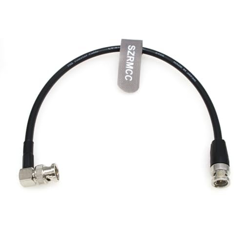 SZRMCC 12G HD SDI Video Cable BNC to Right Angle BNC Male 4K 75 ohm LV-61S Coaxial Cable for ARRI RED Camera Monitor Blackmagic HyperDeck (Black,30cm) - Image 5
