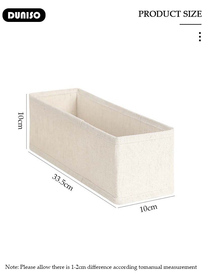 DUNISO 3 Pack Clothing Organizer with Zipper, Foldable Underwear Drawer Organizer, Closet  Fabric Dividers for Storing Baby Clothes, Underwear, Bras, Socks, Lingerie, Scarves  - Image 4