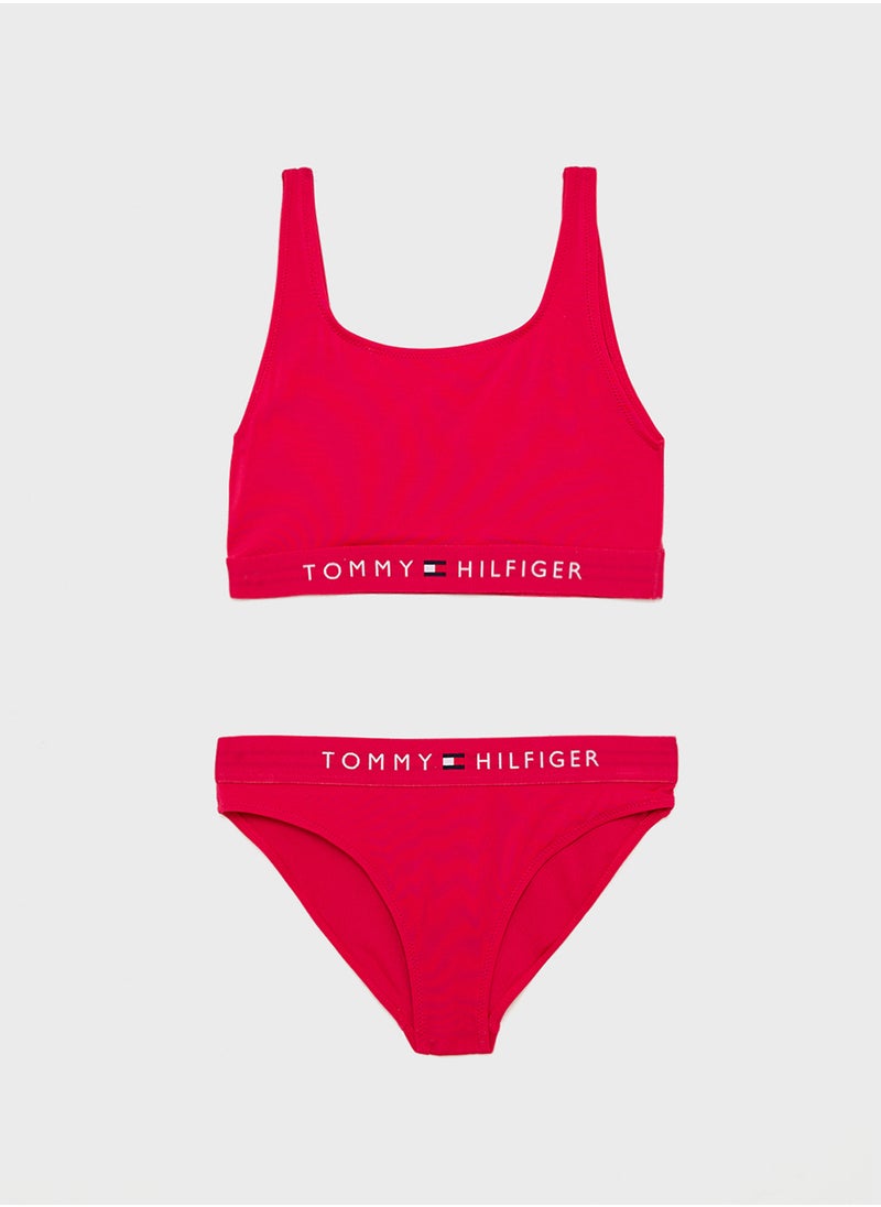 TOMMY HILFIGER Kids Logo Swimsuit  - Image 1