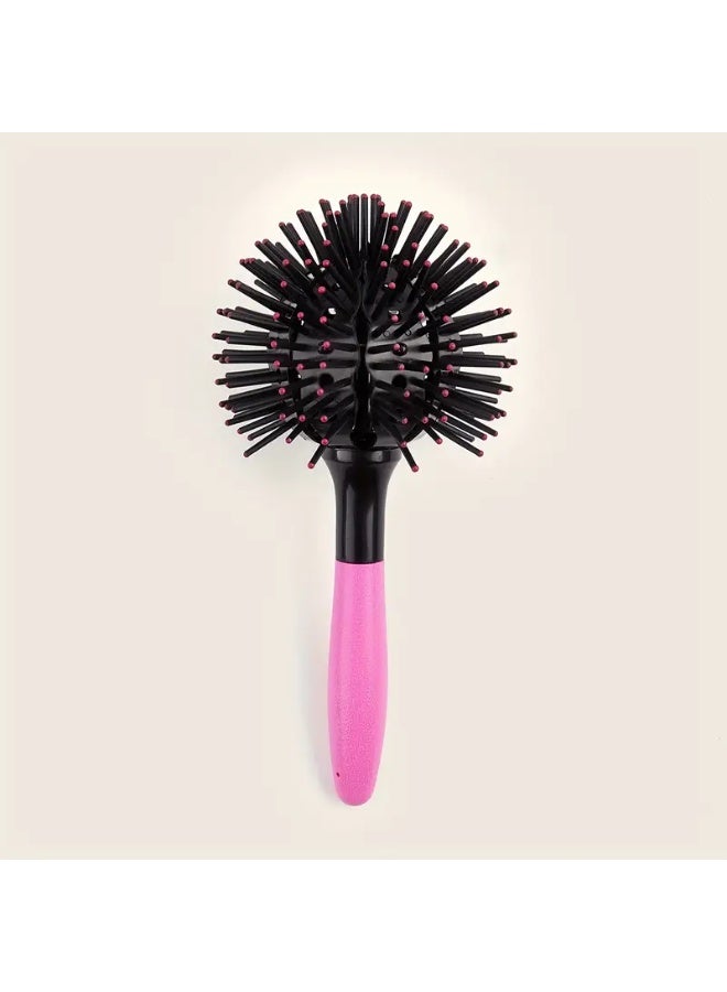 LANGMANNI فرشاة شعر 3D بومب كيرل 1 قطعة بشعيرات بلاستيكية - مشط دائري مقاوم للحرارة لإنهاء الشعر العادي - مقبض ABS مضاد للكهرباء الساكنة لتجفيف الشعر وتصفيفه - Image 4