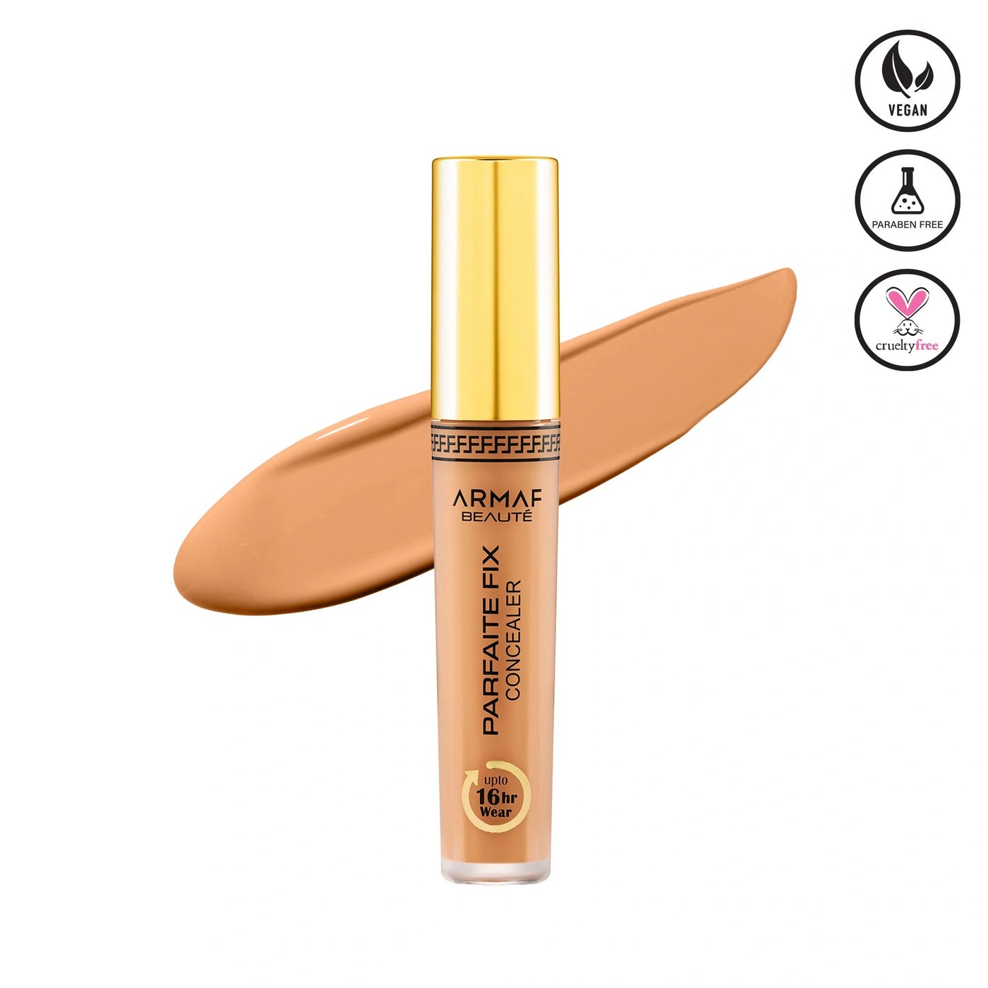 Armaf Beaute Face Make Up 16 Hours Parfaite Fix Concealer 5.8g Sand Colour, Vegan Liquid Formula, Buildable Coverage, Soft Matte Finish, Covers Blemishes & Dark Circles, For All Skin Types
