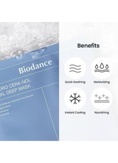 BIODANCE Hydro Cera-nol True Deep Mask, Low Molecular Weight Hyaluronic Acid Solution Glacial Water Panthenol Ceramide Ice Mask Soothing Moisturizing Nourishing (34g) x 4ea  - Image 3