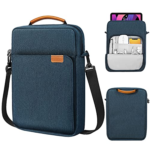 MoKo 9-11 Inch Tablet Sleeve Bag Handle Carrying Case with Shoulder Strap Fits 11inch iPad Air M3, iPad A16 2025, Pro 11 inch, iPad 10/9/8/7th Gen, Tab S8/S9 11", Indigo - Image 1